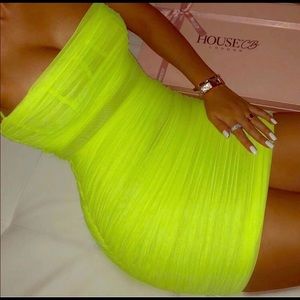 House of CB Ella lime green dress
